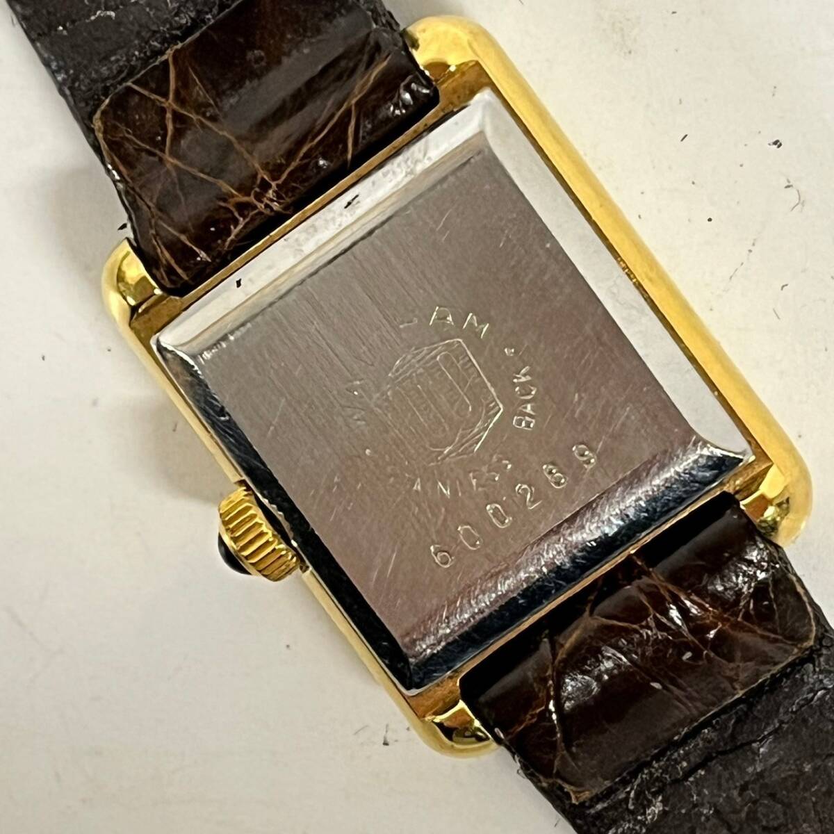1 jpy ~[ immovable ] Waltham WALTHAM Cal.HT-201 hand winding lady's wristwatch silver face square 2 hands 17 stone Switzerland made G116330