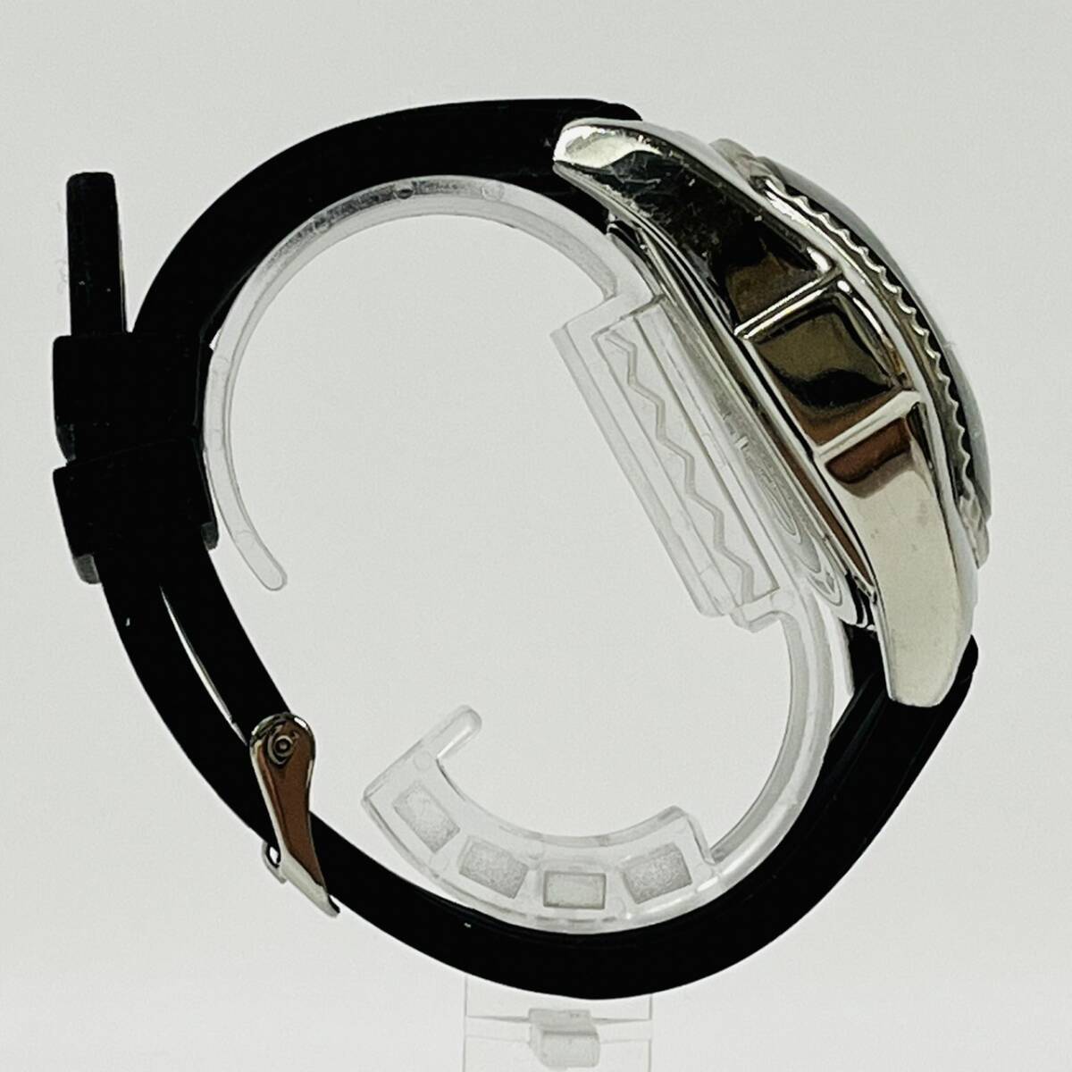 1円~【実動】リトモラティーノ Ritmo Latino クォーツ メンズ腕時計 ブラック文字盤 ローマンインデックス デイト 3針 ミラノ G101941の画像5
