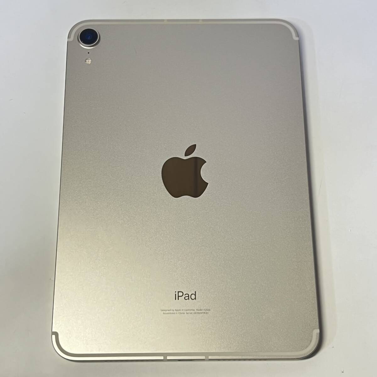 1円~【初期化済み】Apple iPad mini 第6世代 8.3インチ Liquid Retinaディスプレイ Wi-Fi + Cellularモデル スターライト MK8H3JA 256GB_画像4