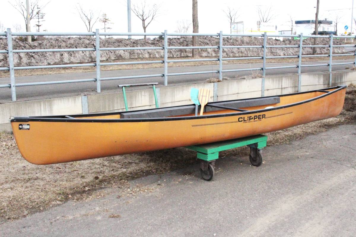  Hokkaido Sapporo departure *CLIPPER Ranger 16 feet Canadian canoe FRP WESTERN CANOEING Clipper Sapporo direct pickup limitation shipping un- possible Old 