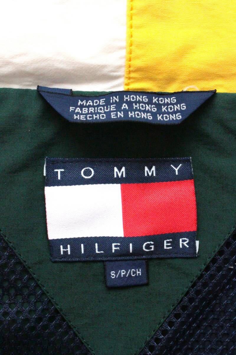 90's TOMMY HILFIGER セーリングジャケット S 90年代 トミーヒルフィガー フラッグ ロゴ ナイロン ジャケット ブルゾン .