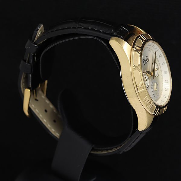 1円 ドルチェ＆ガッバーナ QZ シルバー文字盤 デイデイト メンズ腕時計 KTR 2000000 3NBG2の画像2