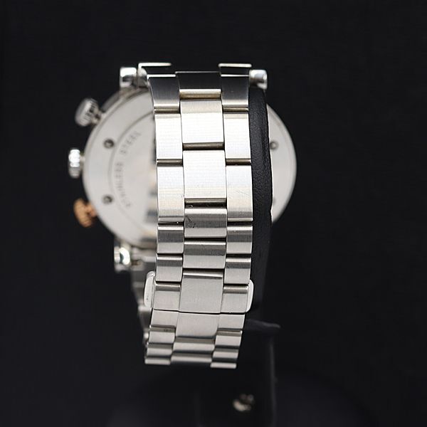 1円 箱/コマ３付 稼働 良品 セイコー QZ BT63-00D0 クロノグラフ 黒文字盤 デイト メンズ腕時計 TCY 2466000 3NBT_画像4
