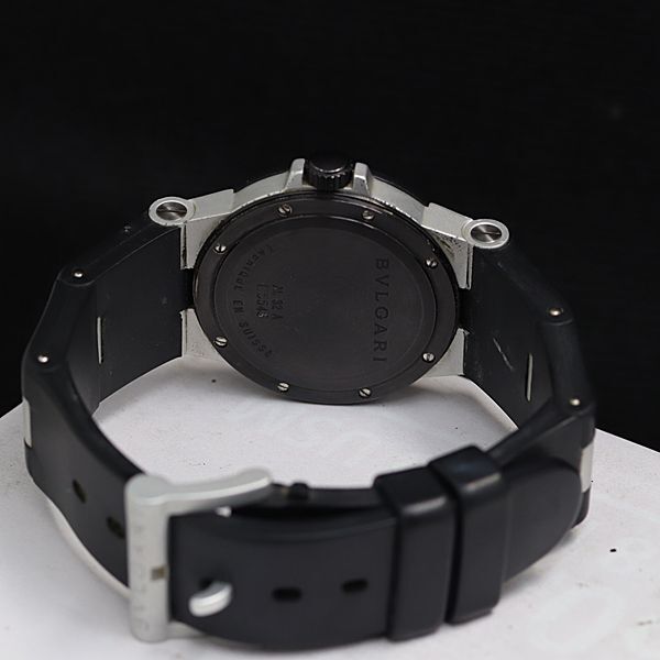 1円 稼動 ブルガリ アルミニウム AL32A L5543 QZ シルバー文字盤 デイト レディース腕時計 KTR 0047300 3JWTの画像4