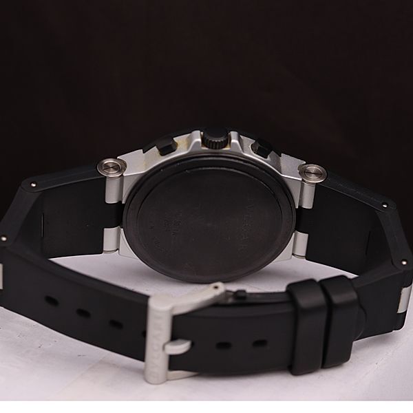 1円 ブルガリ アルミニウム AC38TA L12529 クロノグラフ デイト セラミック 白文字盤 メンズ腕時計 KMR 0017600 3ERTの画像4