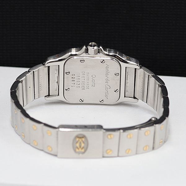 1円 カルティエ サントスガルベ 166930 YG×SS アイボリー文字盤 QZ レディース腕時計 NSY 0064020 3ERTの画像4