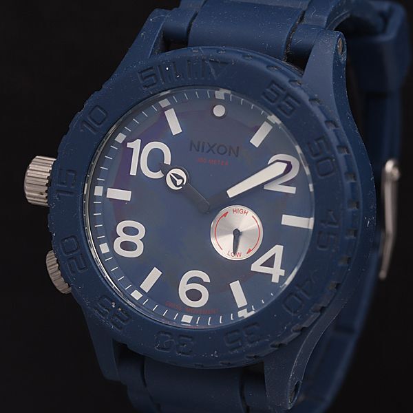 1円 稼働 ニクソン 51-30 300ｍ ネイビー文字盤 QZ メンズ腕時計 NSY 0033000 3RKTの画像1