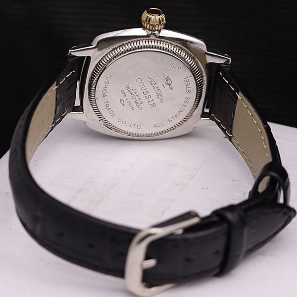 1円 VAGUE WATCH CO TYO JPN QZ シャンパン文字盤 スモセコ SS GP メンズ腕時計 KMR 4987000 3JWY_画像4