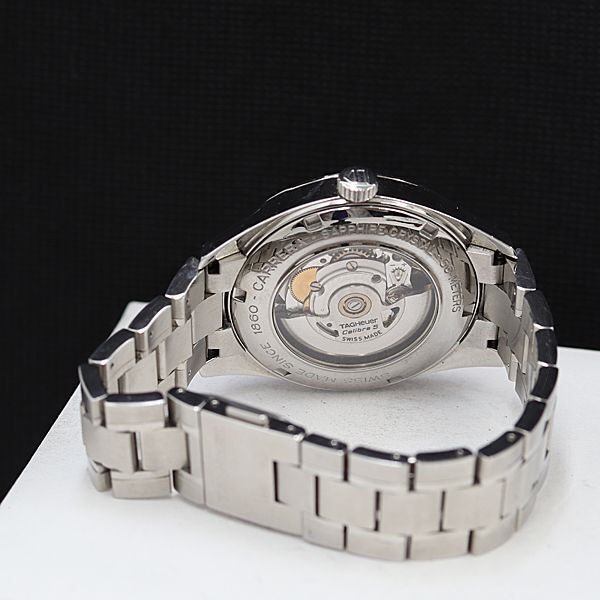 1円 コマ3付 稼働 良品 タグホイヤー カレラ5 シルバー文字盤 デイト AT/自動巻 メンズ腕時計 NSY 0041800 3ERTの画像4