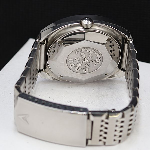 1円 ラドー ダイアスター シルバー文字盤 デイト カットガラス QZ メンズ腕時計 NSY 0506000 3ERTの画像4