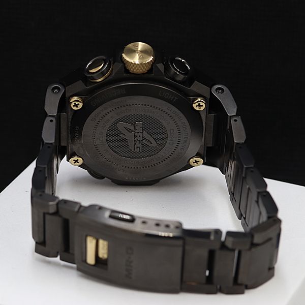 1円 カシオ Gショック MRG-G1000 ブラック文字盤 クロノグラフ デイデイト 電波ソーラー メンズ腕時計 NSY 0145410 3YBT_画像4