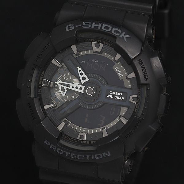 1円 稼動 良品 QZ カシオ Gショック GA-110 デジアナ メンズ腕時計 OKZ 5643000 3BGTの画像1