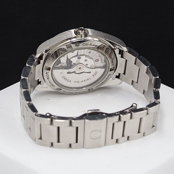 1円 オメガ シーマスター アクアテラ 150ｍ 500ft QZ デイト ブラック文字盤 メンズ腕時計 TKD 0084810 4BLTの画像4