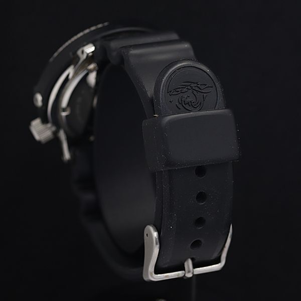 1円 箱付き 稼働 美品 セイコー プロスペックス QZ V147-0BG0 ソーラー ダイバー200ｍ 黒文字盤 メンズ腕時計 OGH 6406000 4MGYの画像3