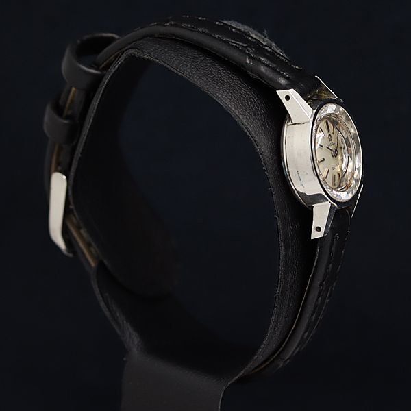 1円 稼動 良品 手巻き オメガ デビル カットガラス シルバー文字盤 レディース腕時計 OKZ 2147000 4NBG1の画像2