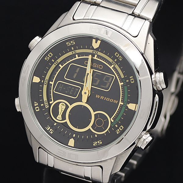 1円 稼動 良品 カシオ FIFAワールドカップモデル QZ WEF-115WC デジアナ文字盤 メンズ腕時計 SGN 2147000 4NBG1の画像1