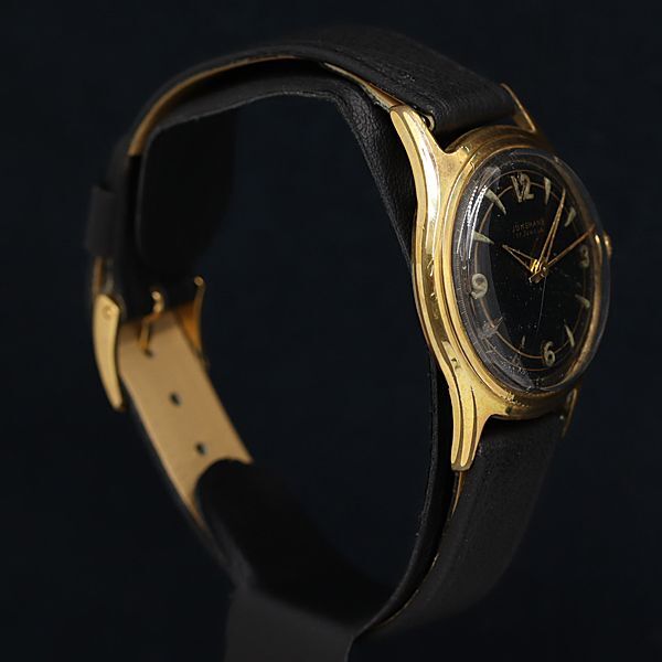 1円 手巻き ユンハンス 黒文字盤 メンズ腕時計 OKZ 2147000 4NBG1の画像2