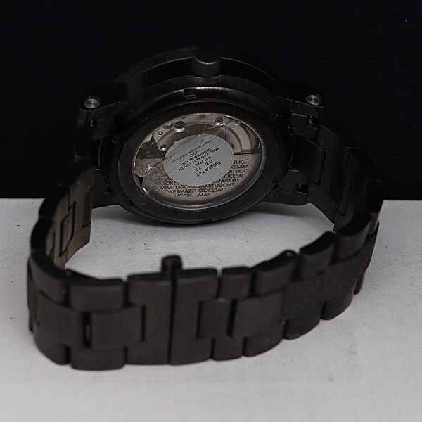 1円 稼動 スマート GSX222X-2 AT/自動巻 黒文字盤 メンズ腕時計 OGI 7561000 4APYの画像4