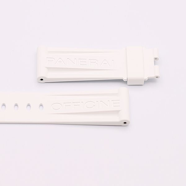 1円 良品 パネライ オフィチーネパネライ 純正ベルト ラバー ホワイトカラー 2.4ｍｍ メンズ腕時計 KMR 2000000 NSKの画像3