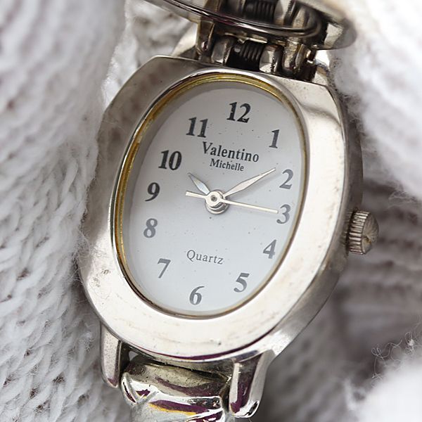 1円 稼動 バレンチノミッシェル QZ SW-02 4MGY ホワイト文字盤 レディース腕時計 YUM 6406000の画像1