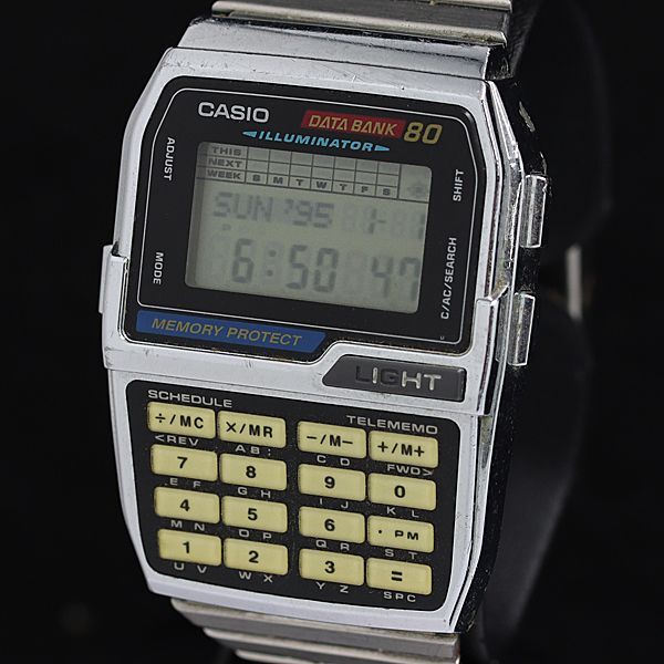 1円 稼動 カシオ データバンク DBC-810 QZ デジタル文字盤 メンズ腕時計 KTR 2147000 4NBG1の画像1