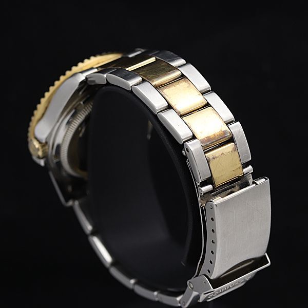 1円 稼動 Santo Joannes AT/自動巻 デイト ブルー文字盤 メンズ腕時計 SGN 6725000 3ETYの画像3