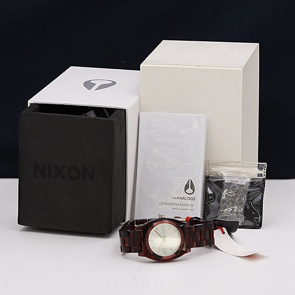1円 箱/コマ3付 ニクソン QZ A1214 200 ミディアムタイムテラー アセテート シルバ文字盤 レディース腕時計 OKZ 2000000 NSKの画像5