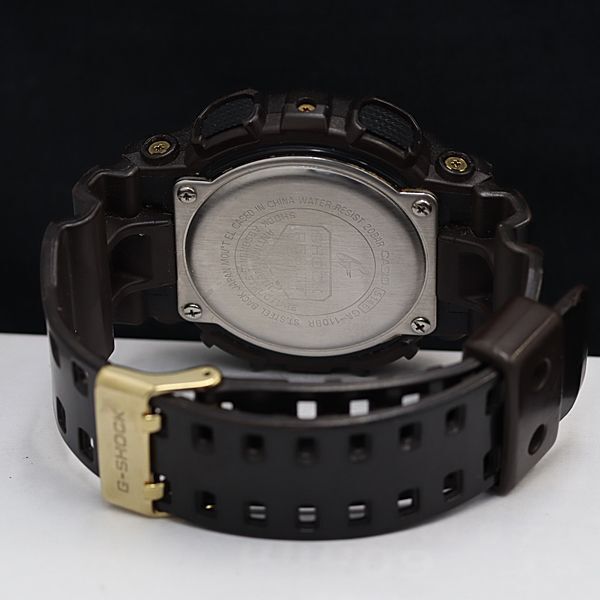 1円 稼動 良品 カシオ/Gショック QZ GA-110BR 4NBG1 デジアナ ゴールド文字盤 メンズ腕時計 YUM 2147000の画像4