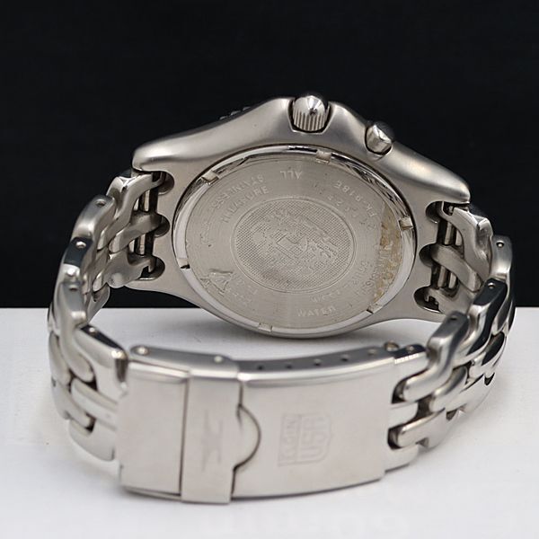1円 稼動 良品 エルジン QZ ダイバーウォッチ FK-918E ムーンフェイズ 4NBG1 ダークグレー文字盤 メンズ腕時計 YUM 2147000の画像4