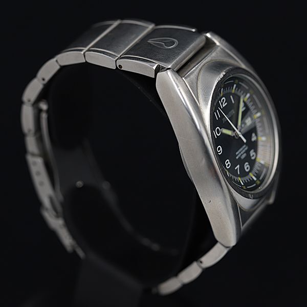 1円 稼働 良品 ニクソン QZ 黒文字盤 デイデイト メンズ腕時計 OGI 7561000 4APYの画像2