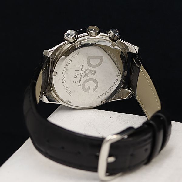 1 jpy operation superior article QZ Dolce & Gabbana Date chronograph silver face men's wristwatch OKZ 0174000 3YBY