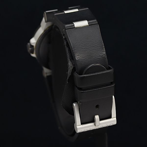 1円 稼働 良品 ブルガリ アルミニウム AL32TA QZ デイト 黒文字盤 ボーイズ/メンズ腕時計 OKZ 3286300 4DITの画像3