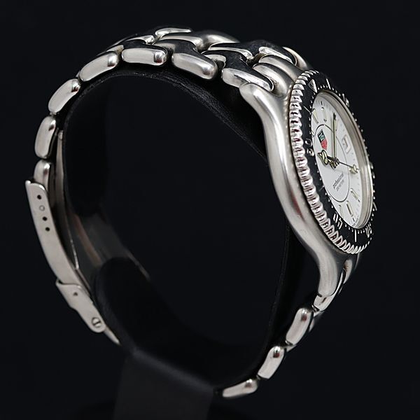 1 jpy TAG Heuer cell Professional 200M S99.006M QZ white face Date rotation bezel men's wristwatch OGI 0024200