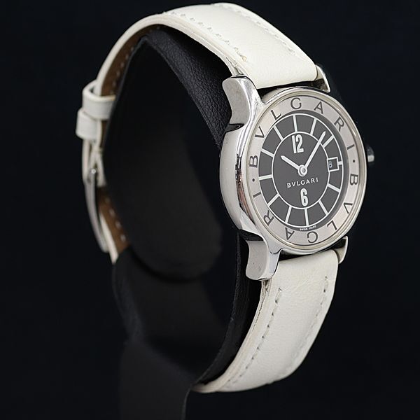 1 иен работа хорошая вещь QZ BVLGARY Solotempo ST29S Date чёрный циферблат женские наручные часы OKZ 0036300