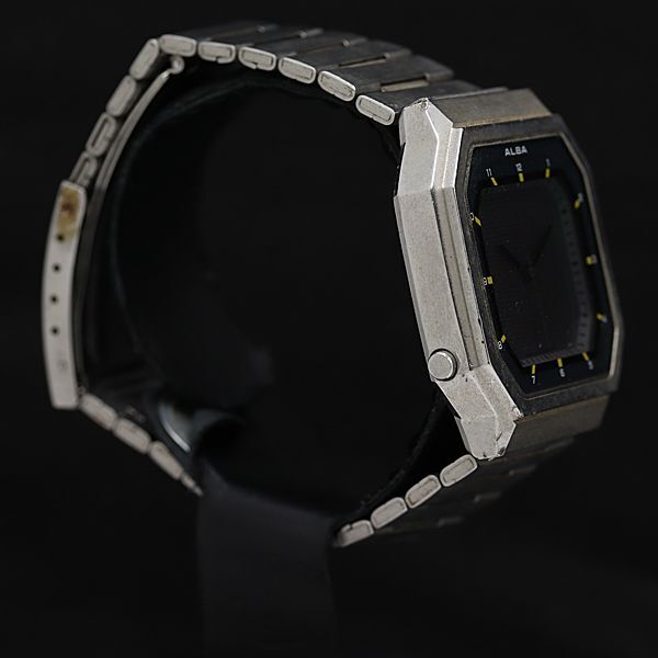 1 иен Seiko Alba QZ Y950-5040 цифровой циферблат SS Vintage мужские наручные часы KMR 6054000 4ETY