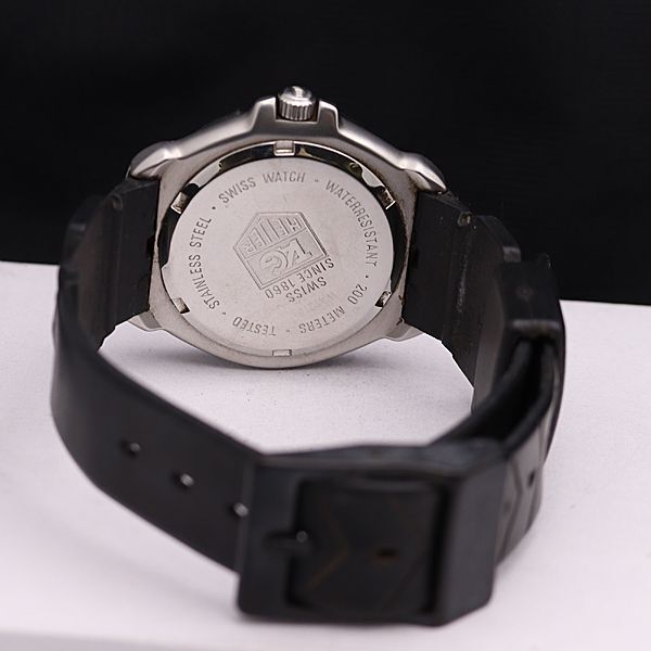 1円 タグホイヤー フォーミュラ1 WA1215 ブラック文字盤 プロフェッショナル200m デイト QZ メンズ腕時計 NSY 0551100 4PRTの画像4