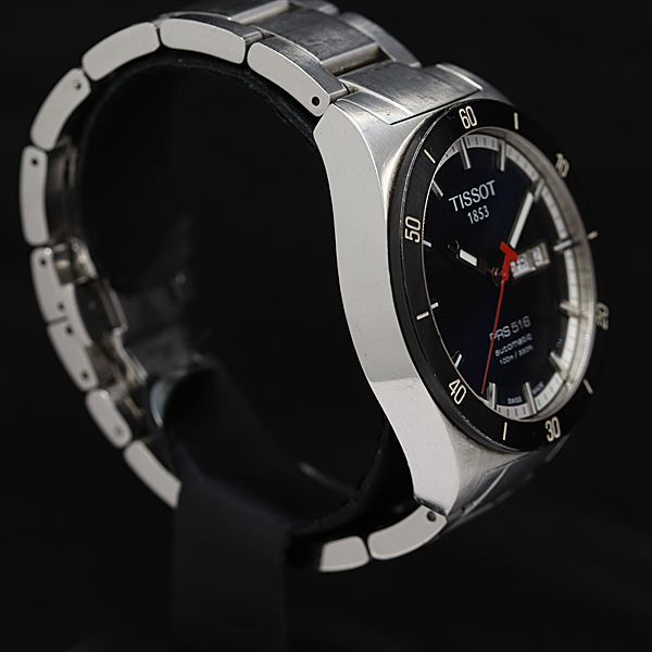 1 иен работа Tissot PRS516 T044430 AT/ самозаводящиеся часы SS дата голубой циферблат мужские наручные часы KMR 5788200 4PRT