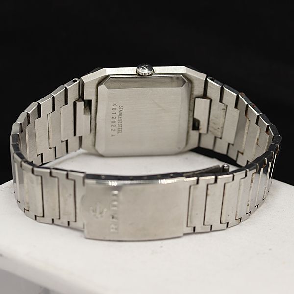 1円 ラドー 手巻き シルバーカラー ホワイト文字盤 SS スクエア メンズ腕時計 KMR 5511000 4PRTの画像4