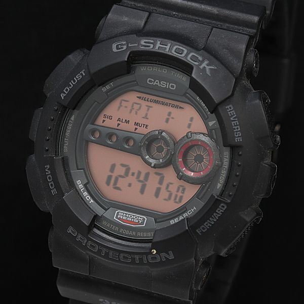 1円 稼働 良品 カシオ G-SHOCK GD-100MS QZ デジタル ラバーベルト メンズ腕時計 DOI 0132000 4PRT_画像1