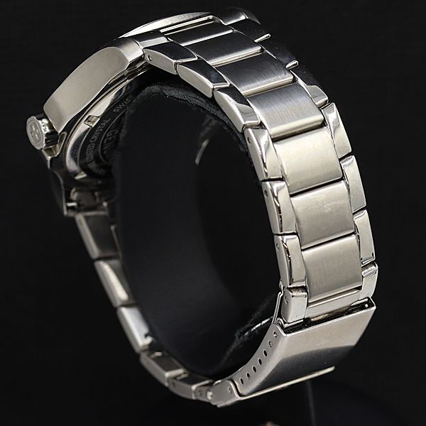 1円 稼働 良品 ウェンガー 7048X QZ シルバー文字盤 デイト メンズ腕時計 DOI 8174000 4PRY_画像3