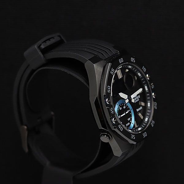 1円 箱付 稼働 良品 カシオ エディフィス ECB-10 5618 bluetooth ブラック文字盤 QZ メンズ腕時計 NSY 4279000 4ANT_画像2