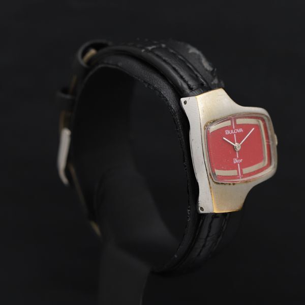 1円 手巻き ブローバ×ディオール 2-694192 N3 赤文字盤 レディース腕時計 KRK 6054000 4ETYの画像2
