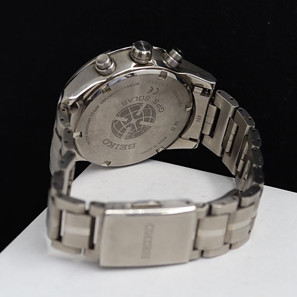 1円 稼働 良品 セイコー アストロン 5X53-0AB0 電波ソーラー チタン SBXC003 黒文字盤 メンズ腕時計 OGH 0015400 4TJTの画像4
