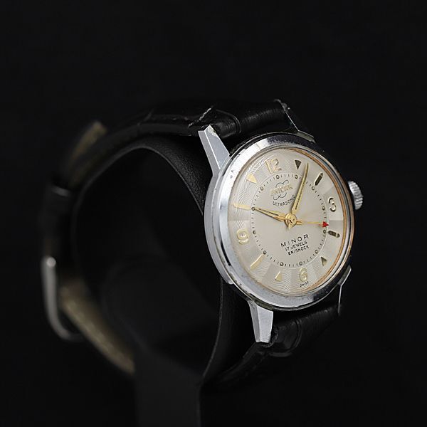 1円 稼働 エニカ 手巻き 100/18 アイボリー文字盤 ラウンド レディース腕時計 TCY0275000 4ANTの画像2