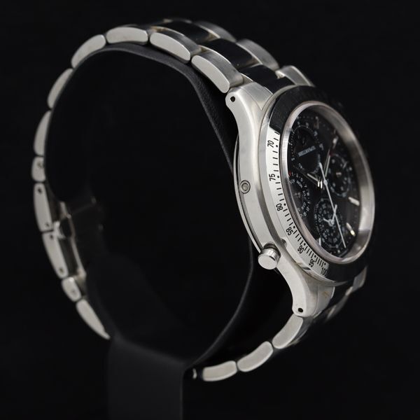 1円 稼働 シェルマン クロノグラフ 6770-T006442 グランドコンプリケーション QZ ブラック文字盤 メンズ腕時計 TKD 腕時計 3797000 4NBG2の画像2