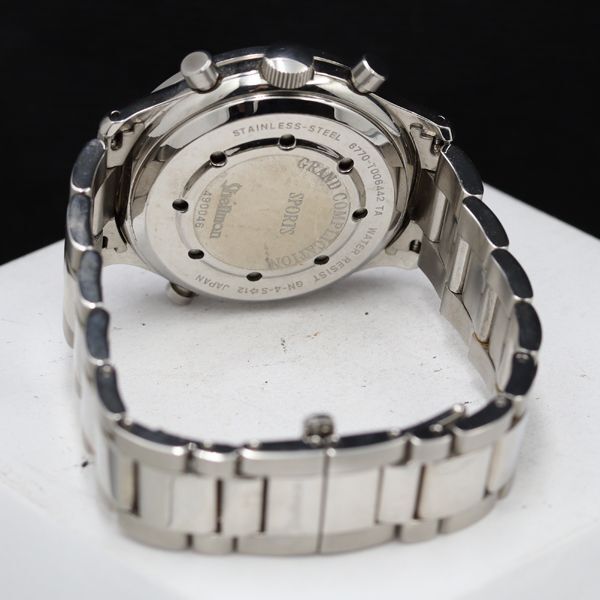 1円 稼働 シェルマン クロノグラフ 6770-T006442 グランドコンプリケーション QZ ブラック文字盤 メンズ腕時計 TKD 腕時計 3797000 4NBG2の画像4