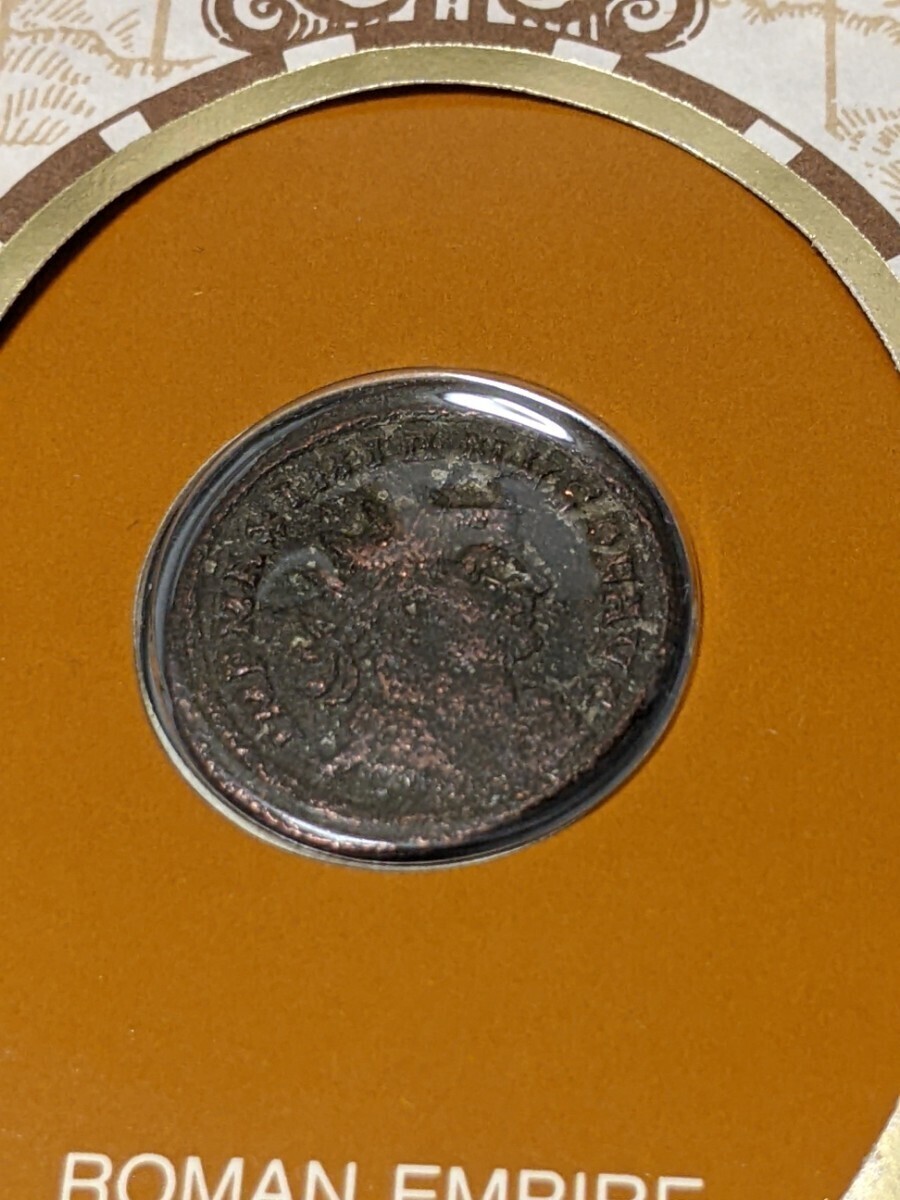 アンティークコイン ローマ帝国　青銅貨（コンスタンチヌス大帝時代（306～337））解説書付きセレクトカバー（1989年ローマ消印）同梱可　_画像5