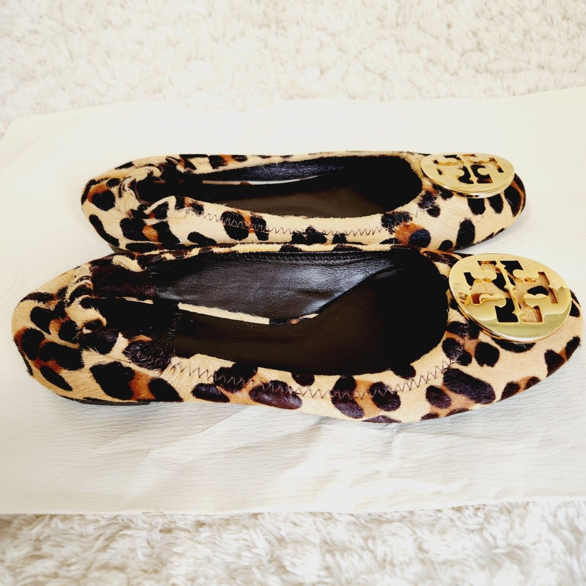 TORY BURCH トリーバーチ レオパード ヒョウ柄 ハラコ バレエ TORY BURCH トリーバーチ レオパード ヒョウ柄 ハラコ バレエ