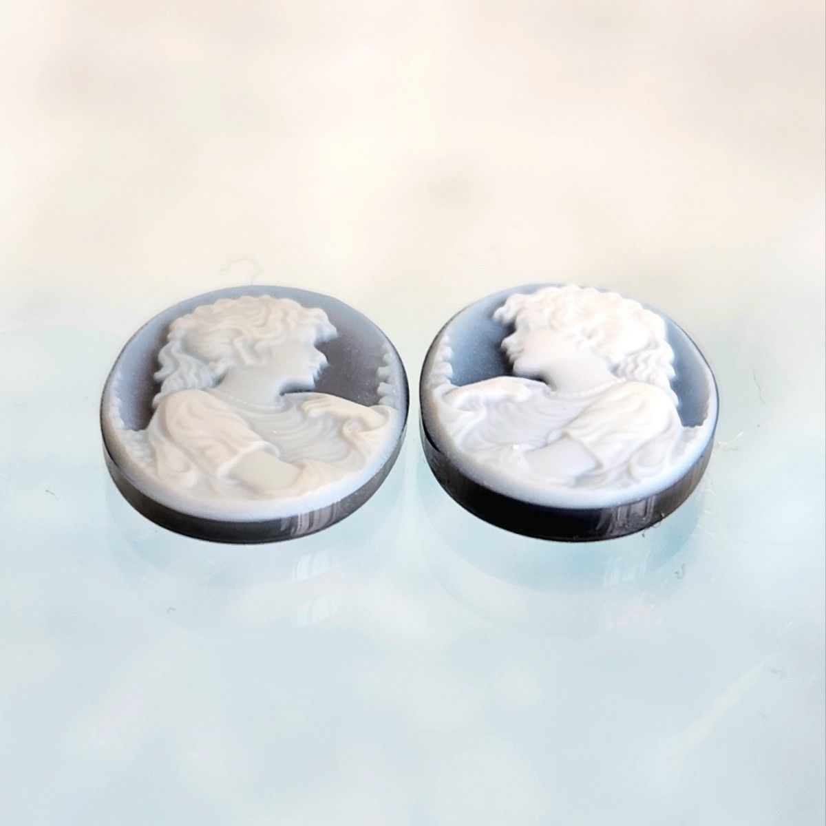 CAMEO カメオ ルース ストーン カメオ 貴婦人 少女 15mm×12mm