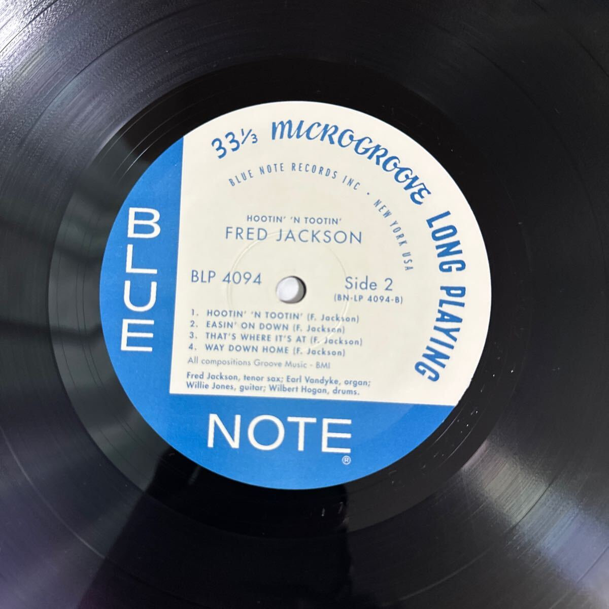 【LP】 FRED JACKSON / HOOTIN’ ’N TOOTIN’ BLUE NOTE BLP4094の画像6